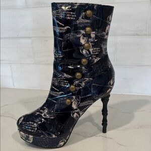 Too Fast Anatomy Victorian Boot Steampunk Goth size 10